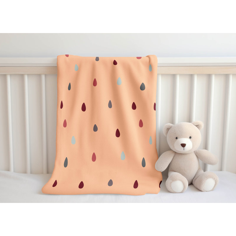 Dino Drops, Peach, 50" W x 60" L