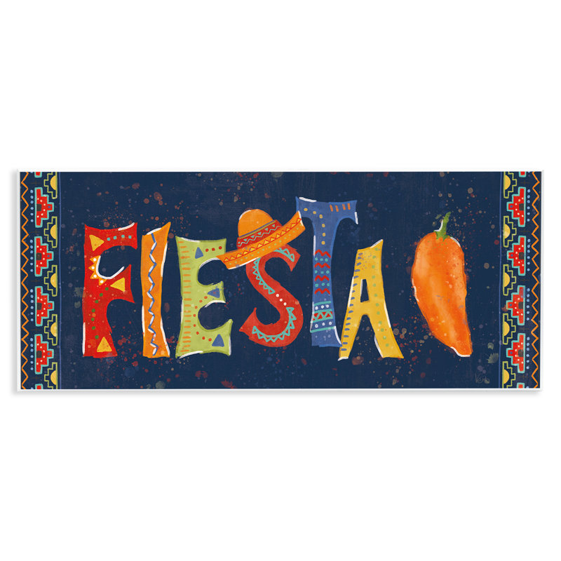 Art mural espagnol Fiesta avec poivre épicé, par Véronique Charron