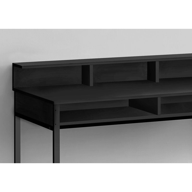 Bureau d'ordinateur, bureau personnel, debout, tablettes de rangement, Noir
