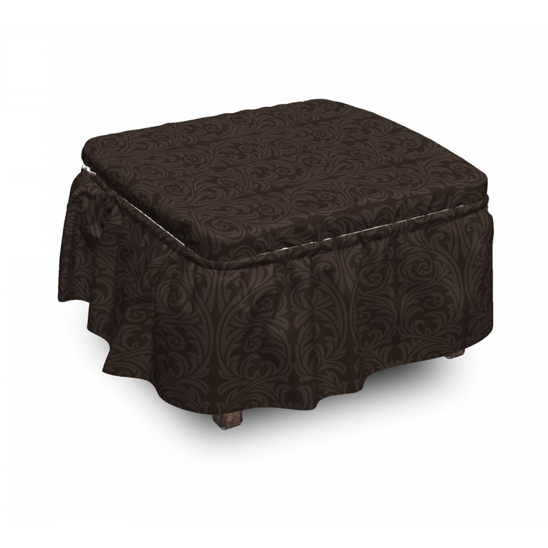 Housse pour repose-pieds à motif antique enjolivures