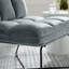 Chaise d'appoint en velours capitonné de 24 po Dehl-1082408244