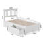Lit plateforme en bois massif avec pieds de lit et tiroirs de rangement Mission-126306324-126306323