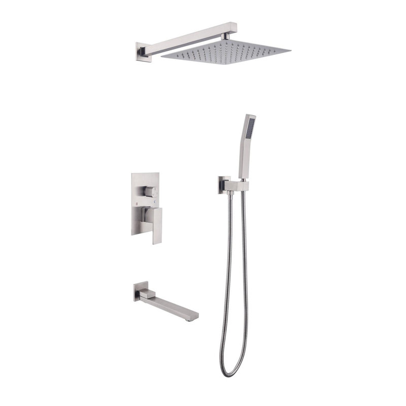 Pomme de douche à pluie 10 po, Nickel brossé