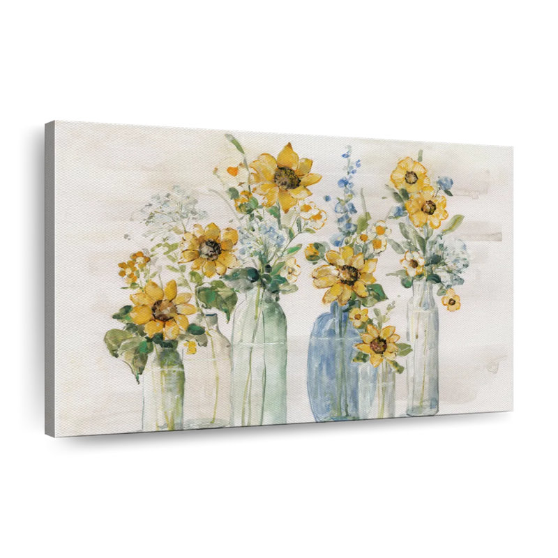 Tournesol spectaculaire sur toile, H 8 po x l 12 po x P 1 po