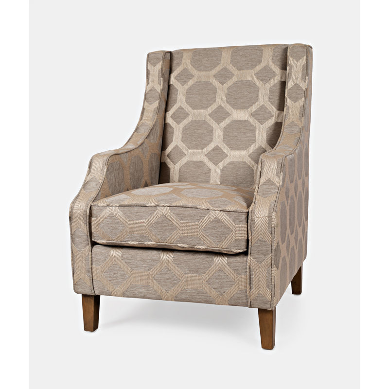 Jeanny 71.12Cm Wide Polyester Wingback Chair, Taupe