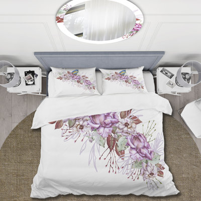 Polyester Twill Floral Duvet Cover