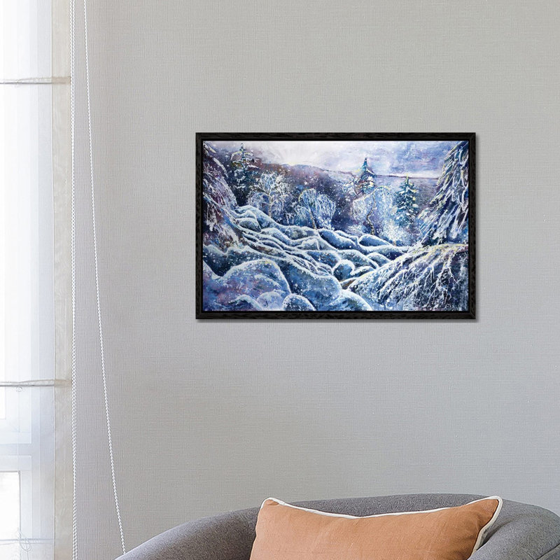 Winter 1 Piece Wall Art on Canvas, 66.04 cm H x 45.72 cm W, Black Framed