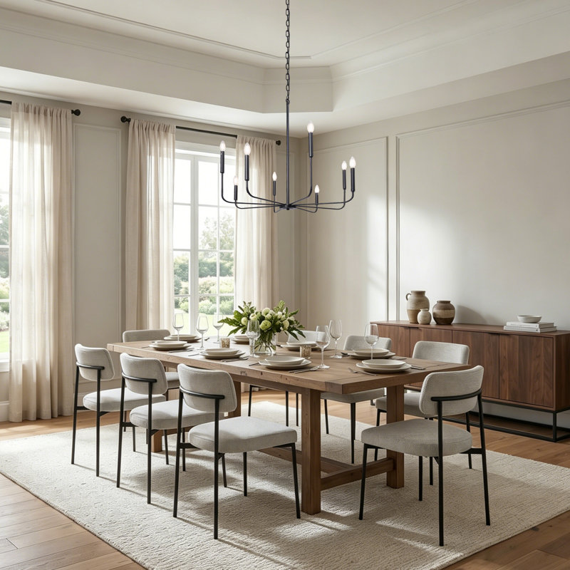 Kaymarie 8-Light 31.5"W Candle Style Classic/Traditional Chandelier with UL Certified for Living Room