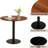 Compact 3-Piece Dining Set For Small Spaces, Round Dining Table With 2 Velvet Dining Chairs (Walnut)-1686560846