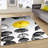 Chic Non-Woven Thin Printed Rug with Geometric Abstract Design in Vibrant Hues for a Modern Home Decor Accent Piece-126399155