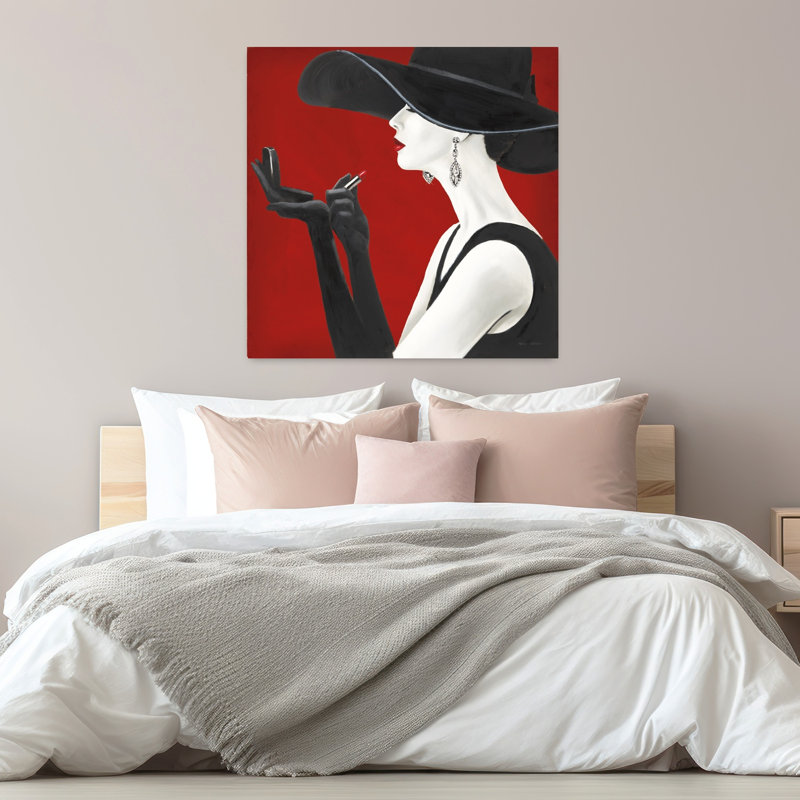 Haute Chapeau Rouge II, art contemporain, H 32 po x l 32 po