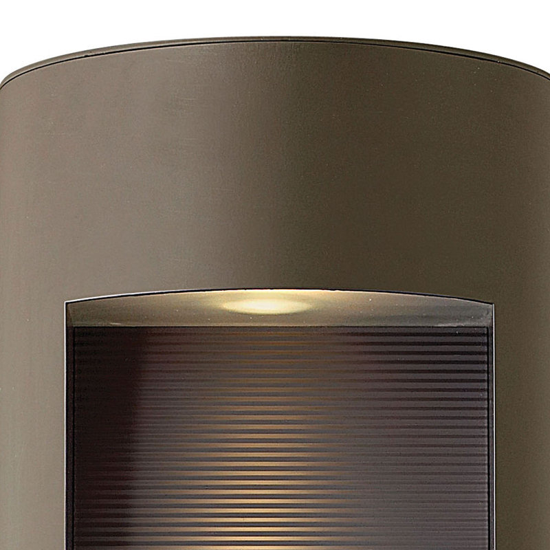 Plafonnier encastré d'extérieur 2 lumières Luna, H 16 po x l 6 po x P 3,5 po, Bronze, DEL