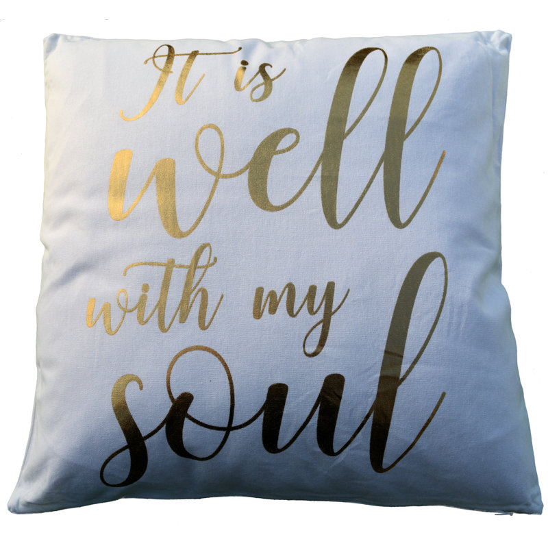  Coussin en coton It is Well