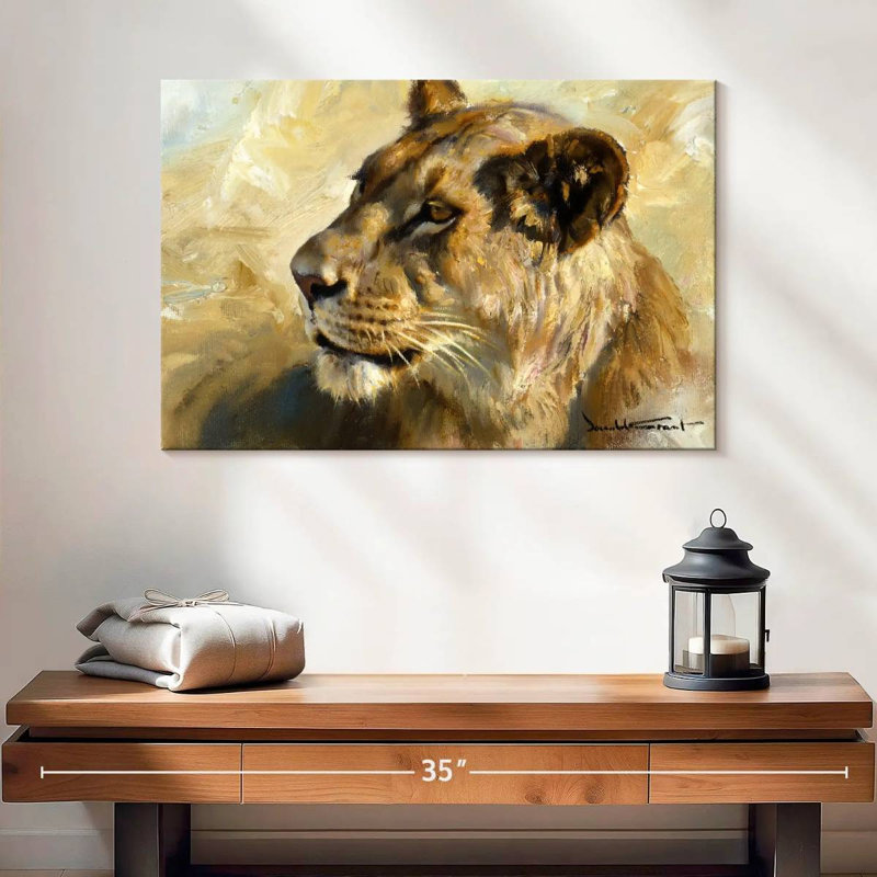 Lioness Study, 16" H x 24" W