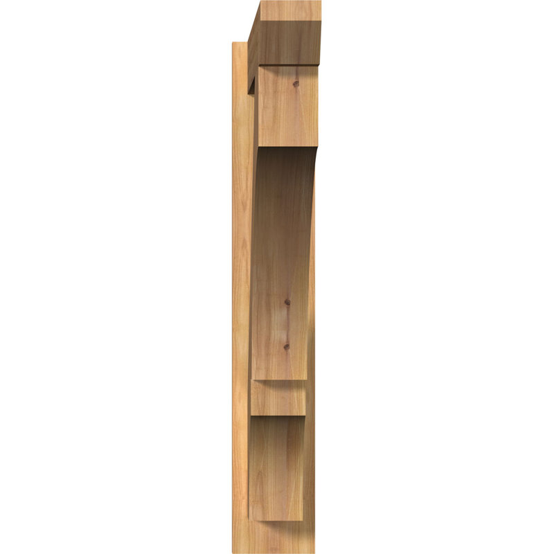 Persienne balboa à lattes en bois rustique, P 34 po x H 34 po, Cèdre rouge occidental l 7 1/2 po (lisse)