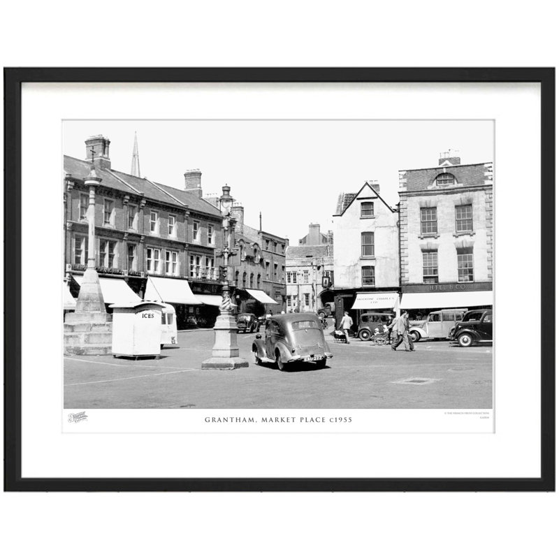 Grantham, Market Place C1955 - Single Picture Frame Print, 31.5cm H x 38.8cm W x 2.3cm D