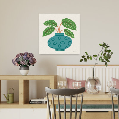 Art mural contemporain plante en pot