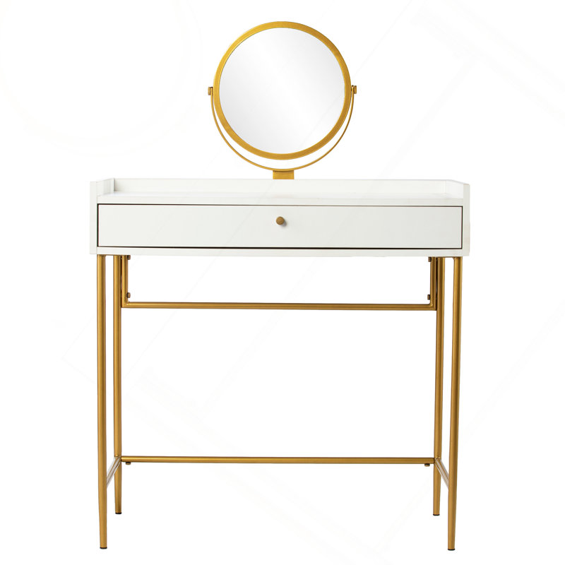 Table de coiffeuse avec miroir