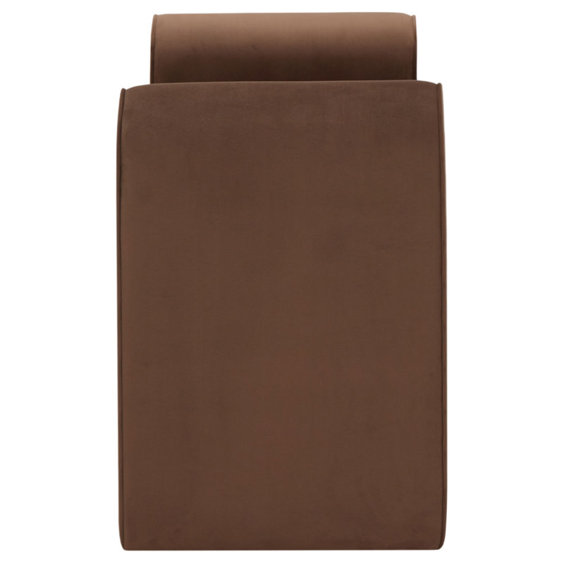 Deshai Velvet Bench, Dark Brown