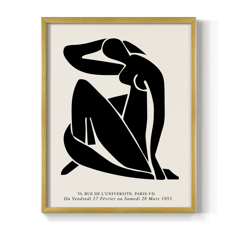 Matisse LVI, reproduction encadrée - bois massif, H 28 po x l 22 po