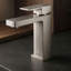Robinet pour salle de bain à poignée simple en laiton massif, robinet de salle de bain à un trou avec bonde et plaque de pont-82959762