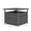 Square Metal Outdoor Coffee Table With Umbrella Hole , 55.5cm cm W 55.5cm cm D