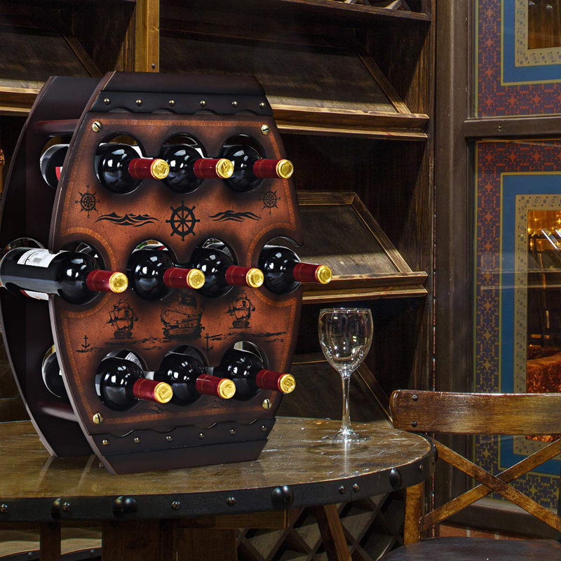 Cecily Wine Bottle Rack in Brown