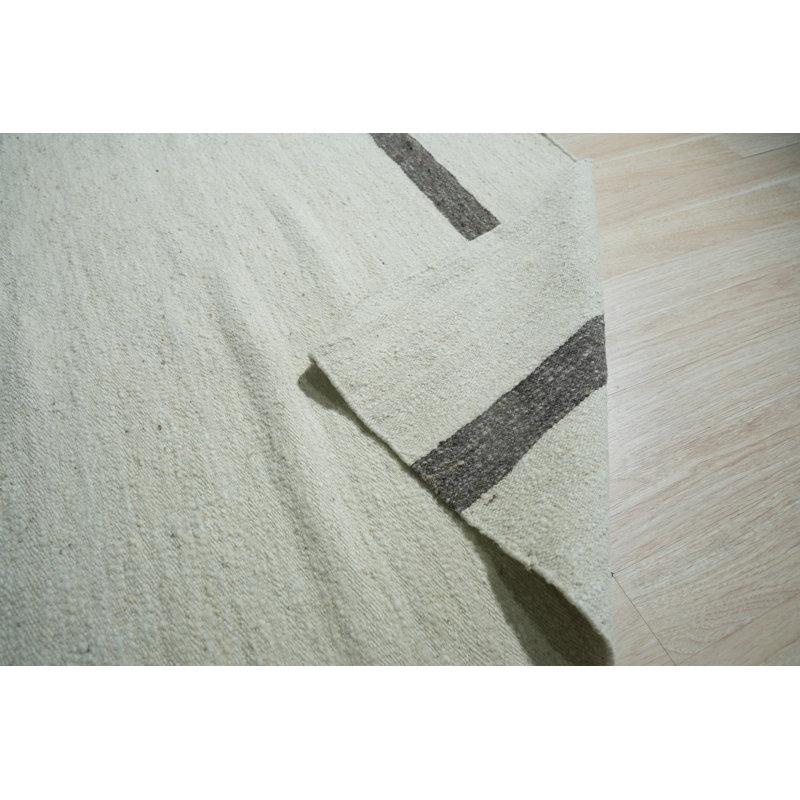 Tapis ivoire en laine tissé à plat Artisan Nadia, 6' x 9'