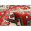 Tapis oriental en laine noué à la main rouge / gris / blanc-1796209779