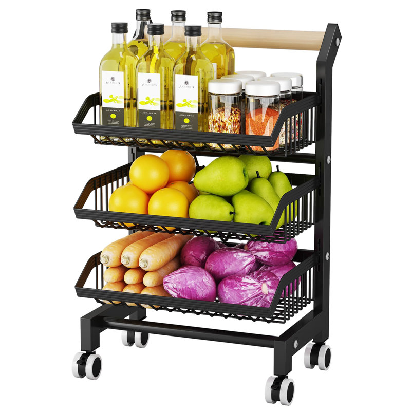 42cm W Metal Storage Rack, 69cm H x 42cm W x 32cm D