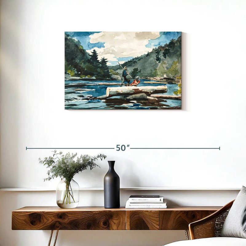 Alvord Hudson River Logging, H 20 po x l 30 po