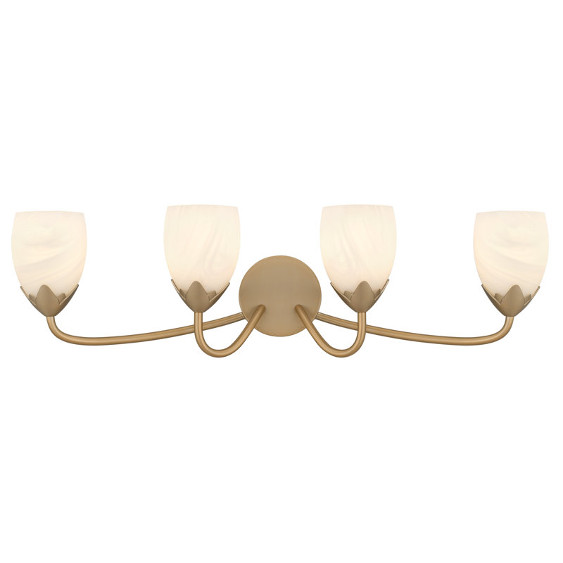 Jacobs 4-Light Bronze Gold Vanity Light, 4 Lights