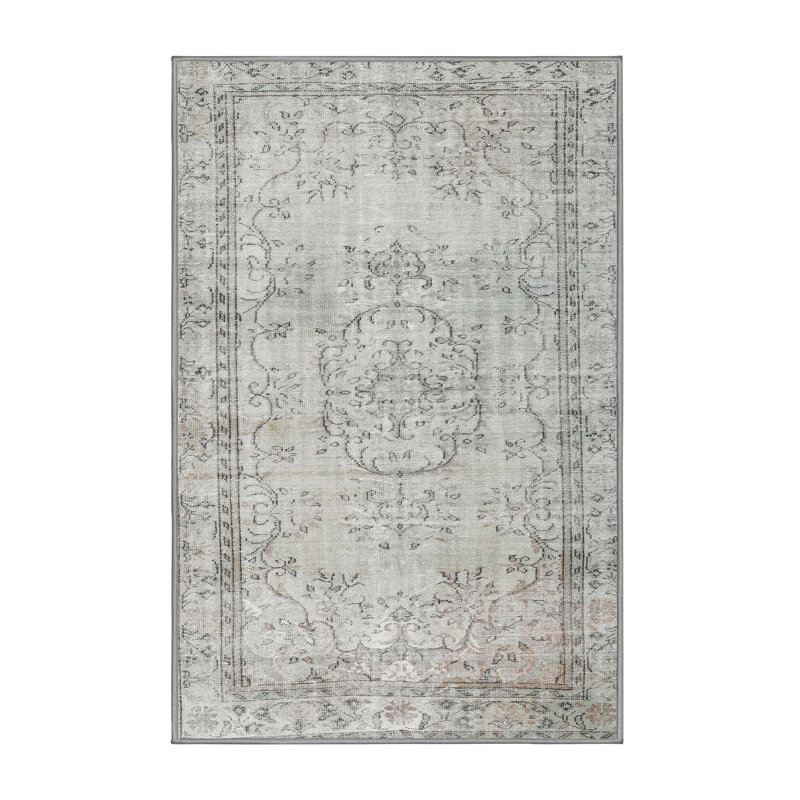 Tapis gris zone contemporaine, Rectangle 5 pi x 7 pi