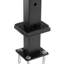 Cable Railing Post, 1x2 In Horizontal-Hole Deck Railing Post with Pre-Drilled Holes, Stainless Steel Cable Rail Post with Horizontal and Curved Bracket, Black-714995527