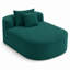 Méridienne rembourrée en velours côtelé 67 po, fauteuil à siège profond 67 po pour salon, vert-819475110