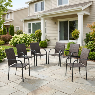 Rattan Patio Chairs Set Of 6