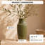 Vase à fleurs en céramique verte côtelée de 30 cm (12 pouces) pour la décoration intérieure et les centres de table