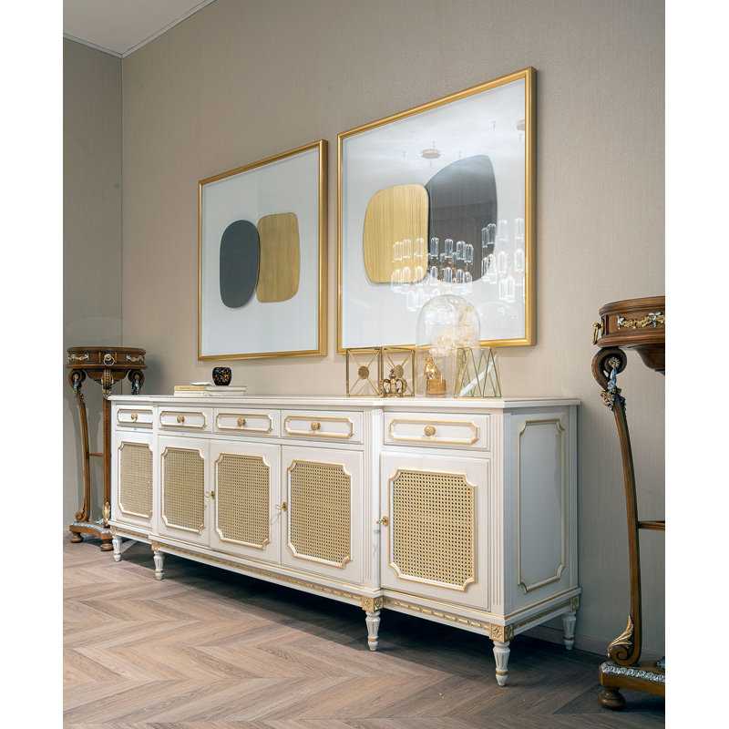 French Cane Door Sideboard