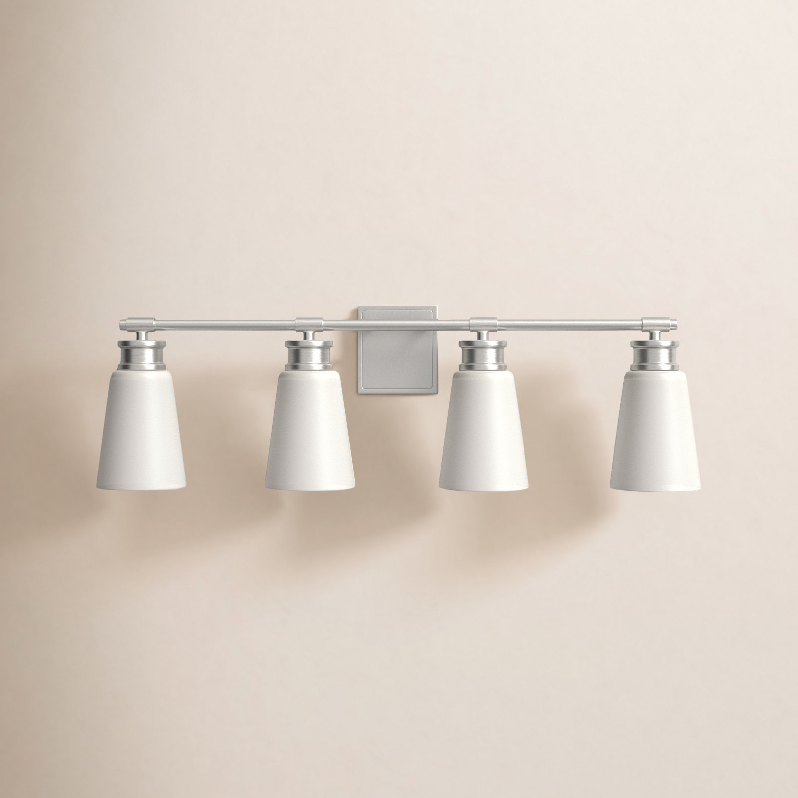 Orlanda 4-Light Dimmable Vanity Light, Brushed Nickel