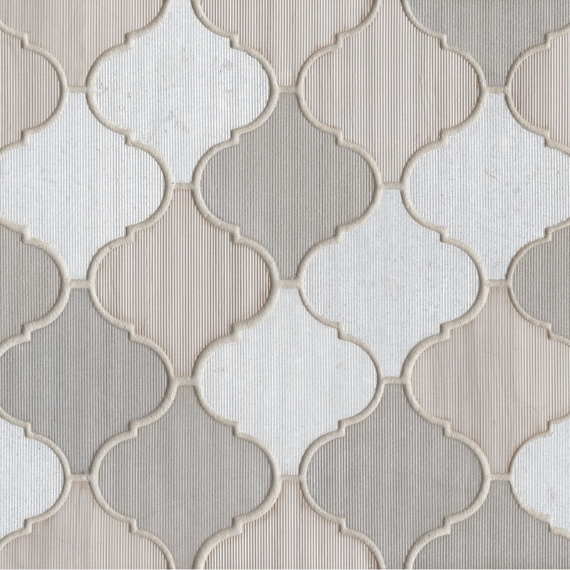 Luxembourg Marble Novelty Mosaic Wall Tile, Louvre