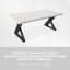 Table basse moderne en métal pour le salon «X Shape Metal Legs» - Blanc