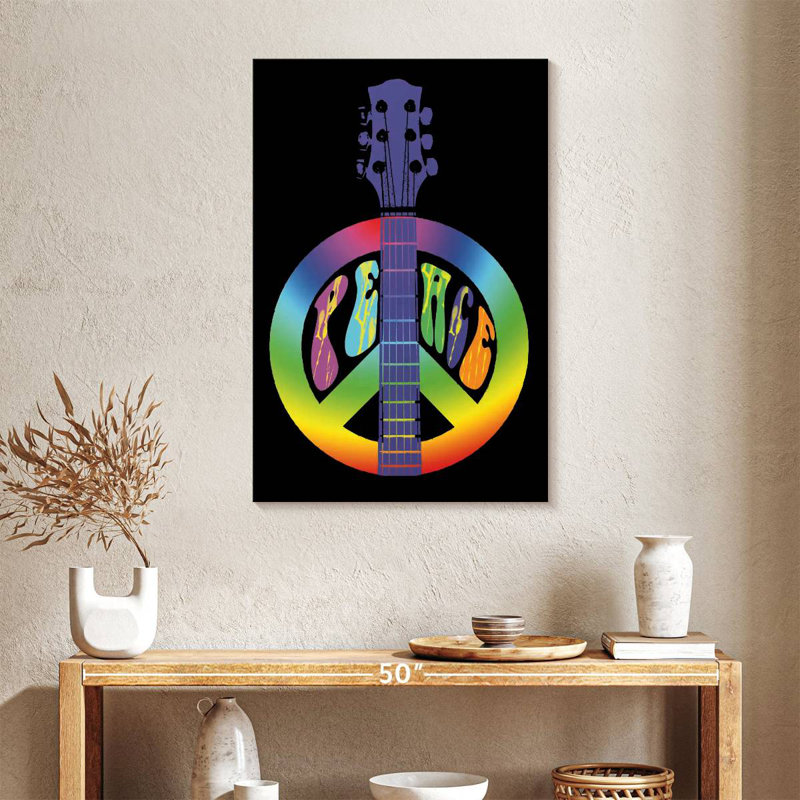 Khadjiah Peace Guitar, 36" H x 24" W