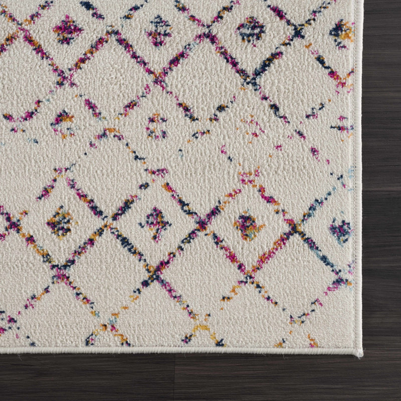 Dounia Transitional Performance Beige Area Rug, Runner 2'7" x 7'3"