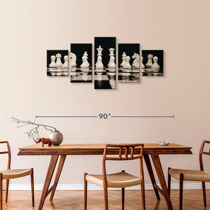 Chess Game, 34" H x 74" W