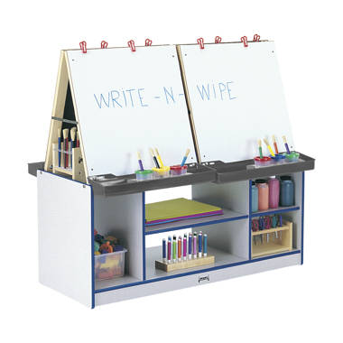 Guidecraft Desk To Easel Art Cart: Kids' Folding Craft And