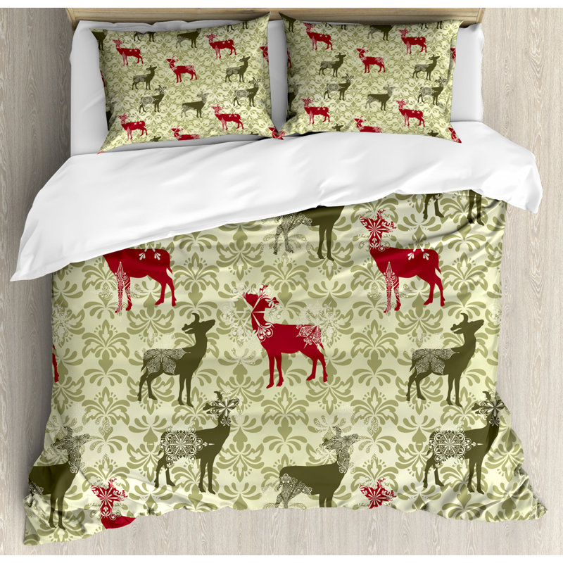 Farmhouse / Country Polyester Duvet Cover, King Duvet Cover + 2 Pillow Sham