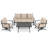 4-Piece Outdoor Metal Patio Conversation Set With Cushions-179149020