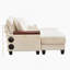 Canapé en velours côtelé avec accoudoirs, siège polyvalent simple avec repose-pieds, porte-gobelet, haut-parleur Bluetooth, ports USB, tableau pivotant à 180 °, pour le salon, la chambre à coucher et l’appartement-871850549