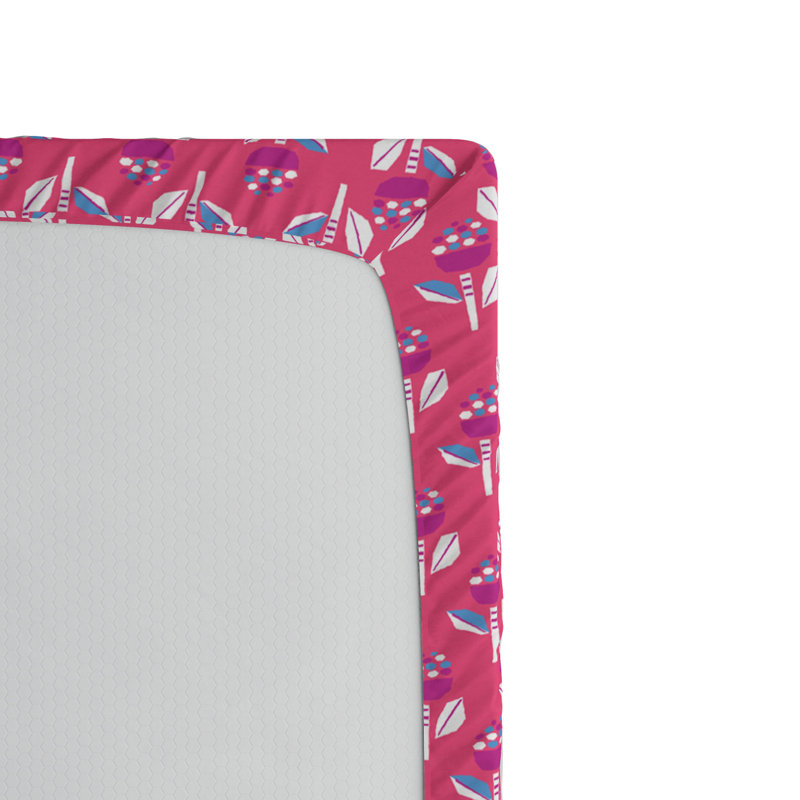 Microfiber Floral Fitted Sheet, Twin XL Fitted Sheet