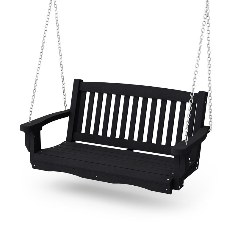 2 Person Porch Swing, Black